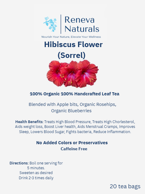 Hibiscus Tea Blended with Apple Bits, Rosehips and Blueberries