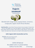 100% Natural Soursop Leaves Blended with Mango Leaves Papaya Leaves, Cinnamon Bark, Orange Peel and Organic South African Rooibos