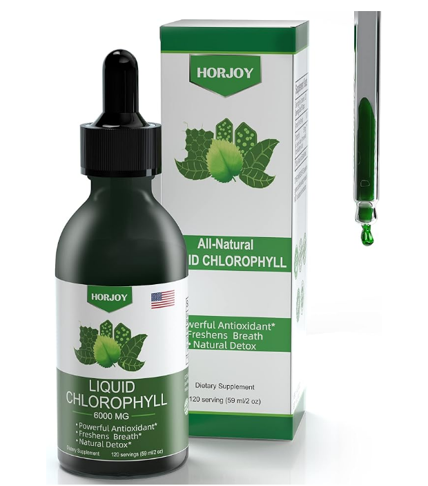 Chlorophyll Liquid Drops - 100% Natural Energy Booster and Immune Support - Internal Deodorant and Detox - Altitude Sickness Relief - Fast Absorption, Vegan & Non-GMO - 120 Servings (Pack of 1)