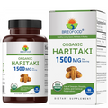 Organic Haritaki 1500mg, 45 Servings, Vegetarian, Gluten Free, 90 Vegetarian Tablets