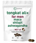 Tongkat Ali+ for Men with Maca, Shilajit, & Ashwagandha | 240 Softgels with MCT Oil for Better Absorption | Max Strength Eurycoma Longifolia Extract (Longjack) | Non-GMO, Gluten Free