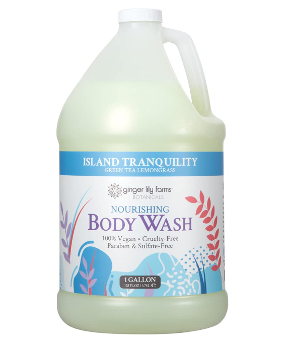 Island Tranquility Body Wash - Green Tea & Lemongrass | 1 Gallon Vegan