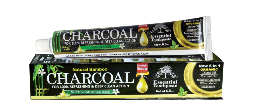 Organic Bamboo Charcoal Toothpaste 100% Natural Teeth Whitening 6.5 oz