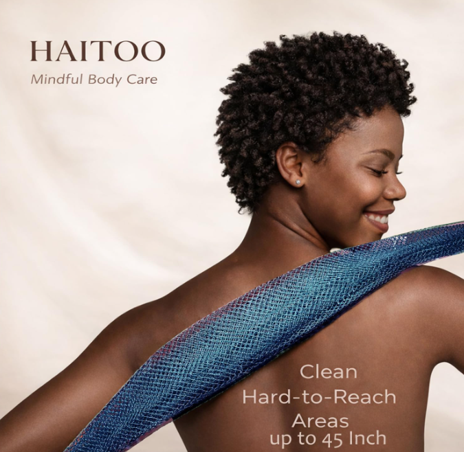 Authentic African Net Sponge , 3 Pieces African Exfoliating Net Sponge Body Back Scrubber Exfoliating Washcloth for Shower Bath for All Types Skin
