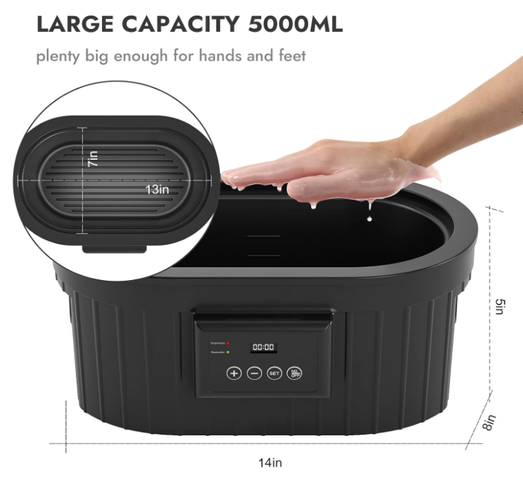 Paraffin Wax Machine for Hand and Feet, Waxkiss 5000ml Paraffin Bath with Lavender Paraffin Wax Warmer for Professional Spa & Arthritis Treatment At Home